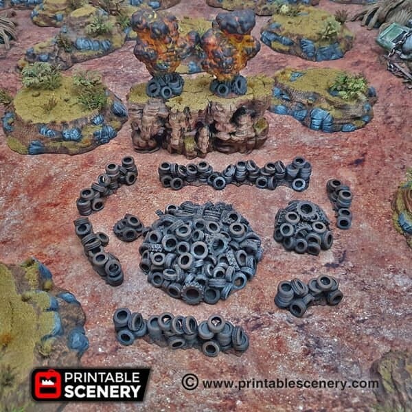 Tire Obstacles - Apocalyptic Scatter Terrain