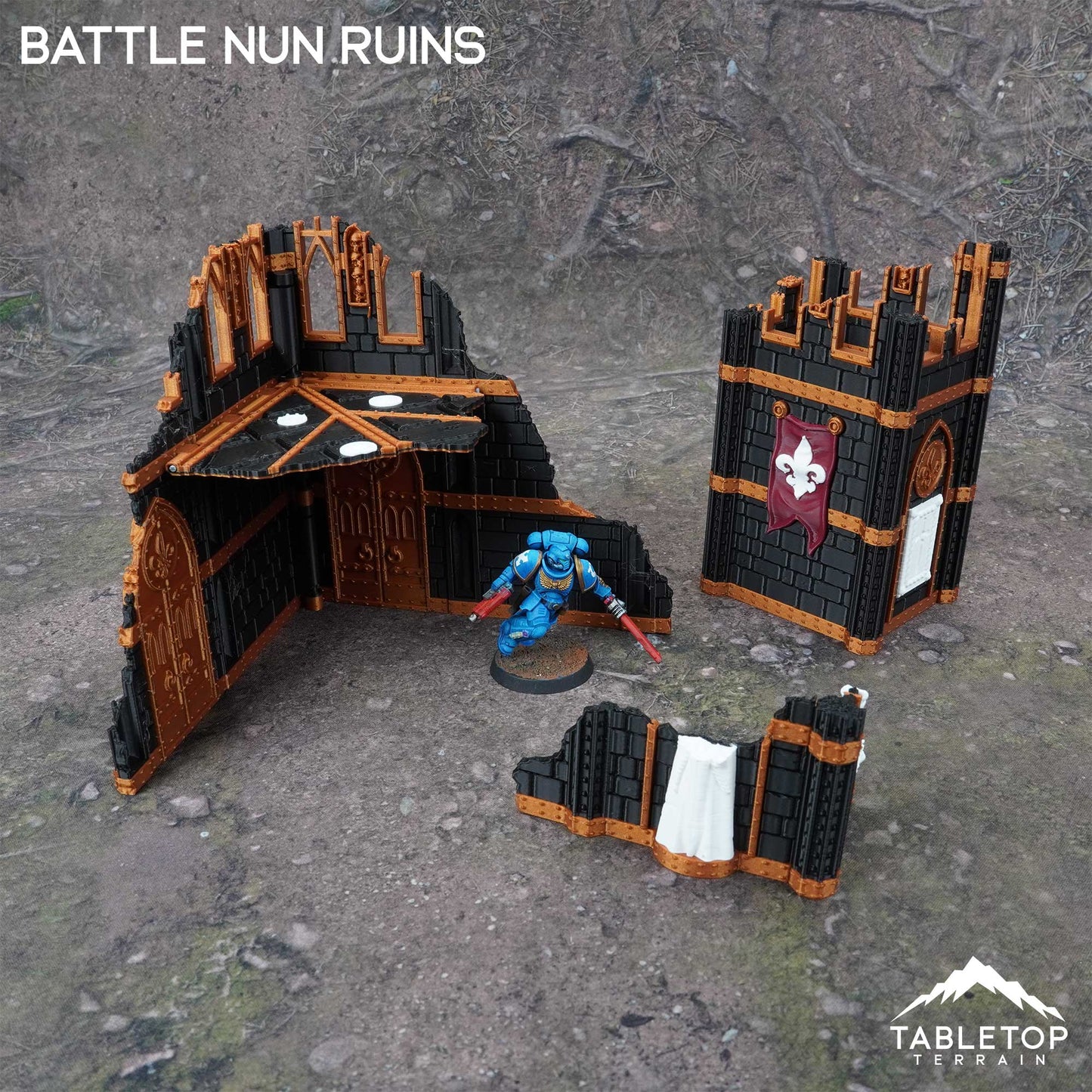 11e Battle Nun Ruins Foldable Tournament Terrain