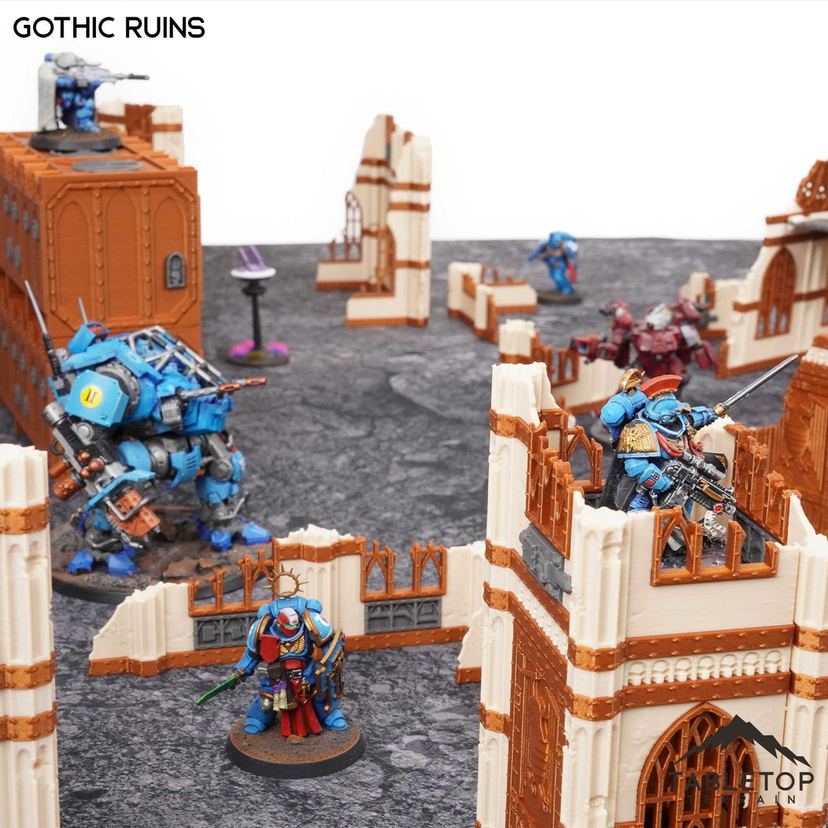 11e Gothic Ruins Foldable Tournament Terrain