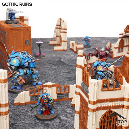 11e Gothic Ruins Foldable Tournament Terrain