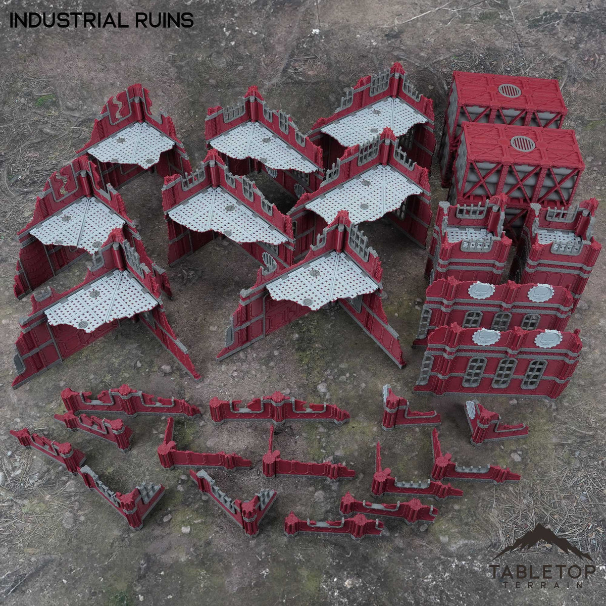 11e Industrial Ruins Foldable Tournament Terrain