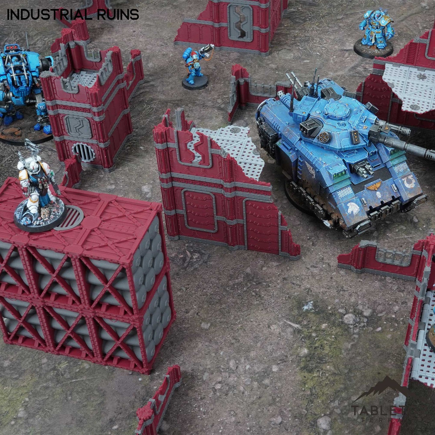 11e Industrial Ruins Foldable Tournament Terrain