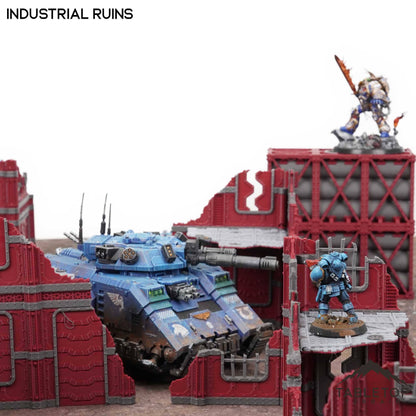 11e Industrial Ruins Foldable Tournament Terrain