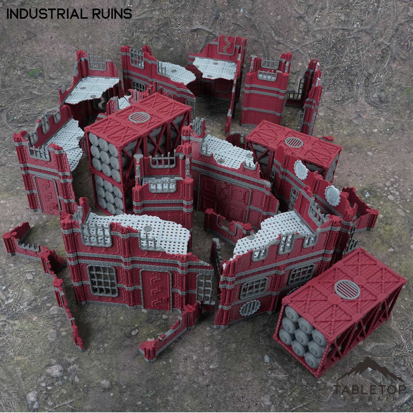 11e Industrial Ruins Foldable Tournament Terrain