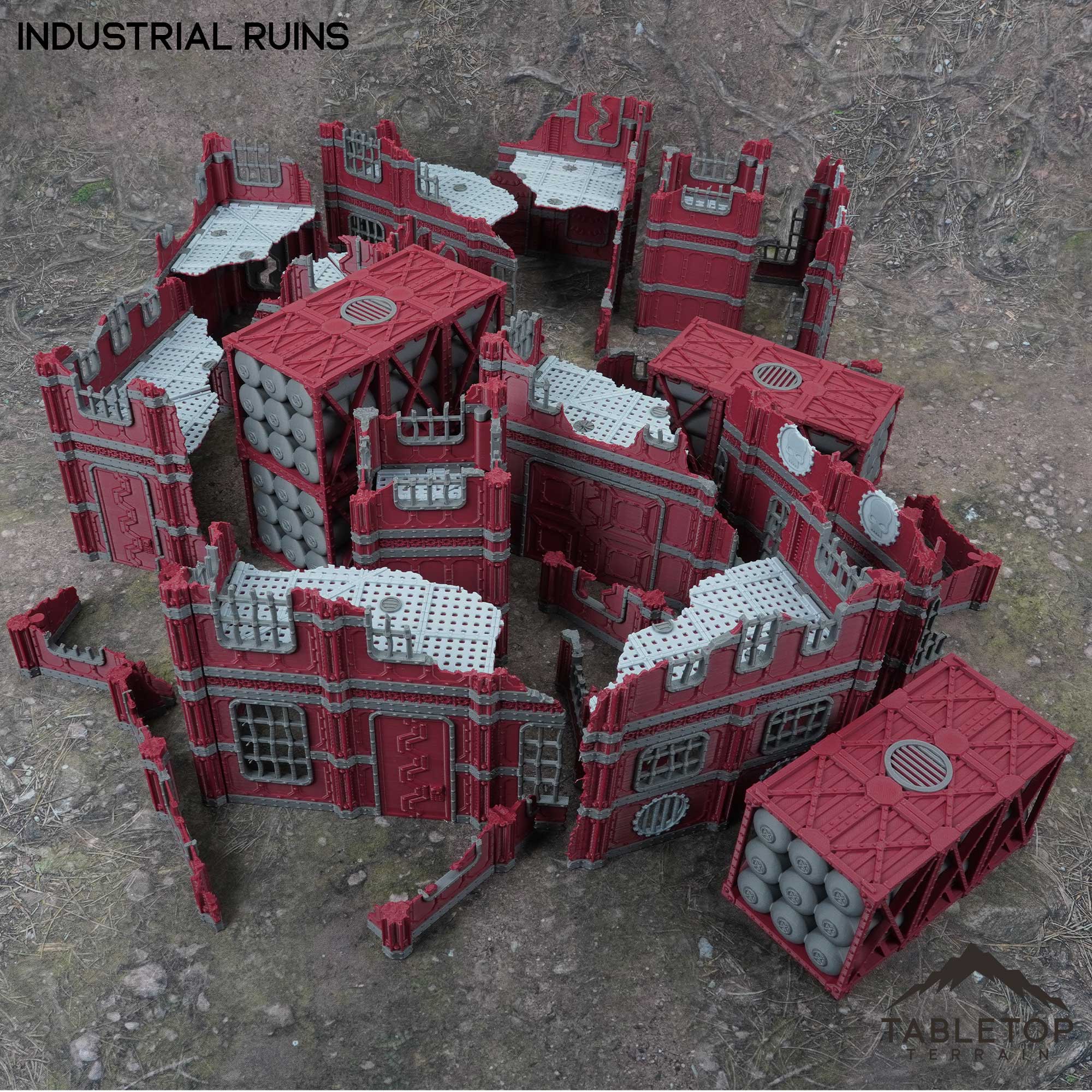 11e Industrial Ruins Foldable Tournament Terrain