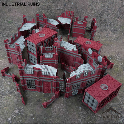 11e Industrial Ruins Foldable Tournament Terrain