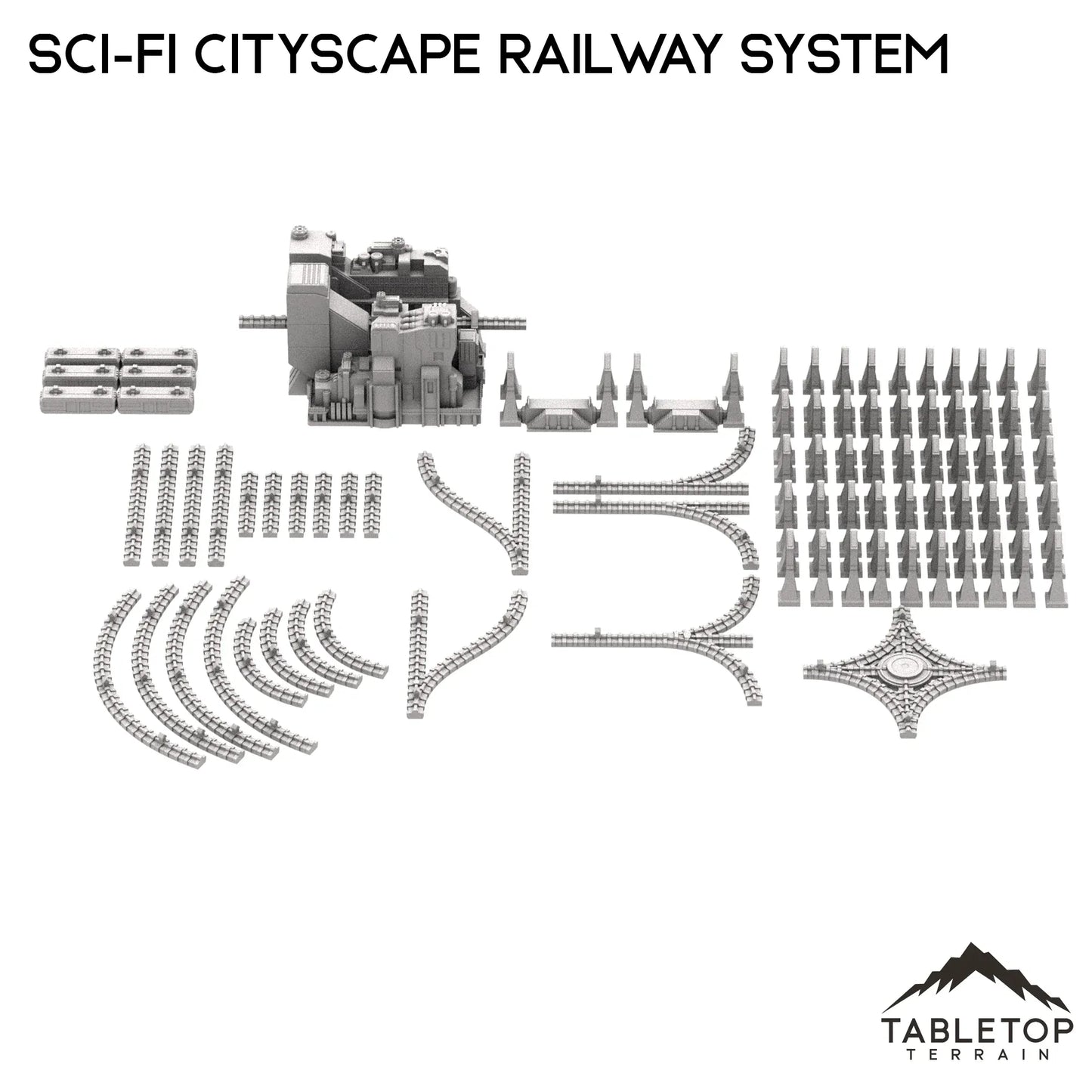 6mm Sci-Fi Cityscape Elevated Rail System