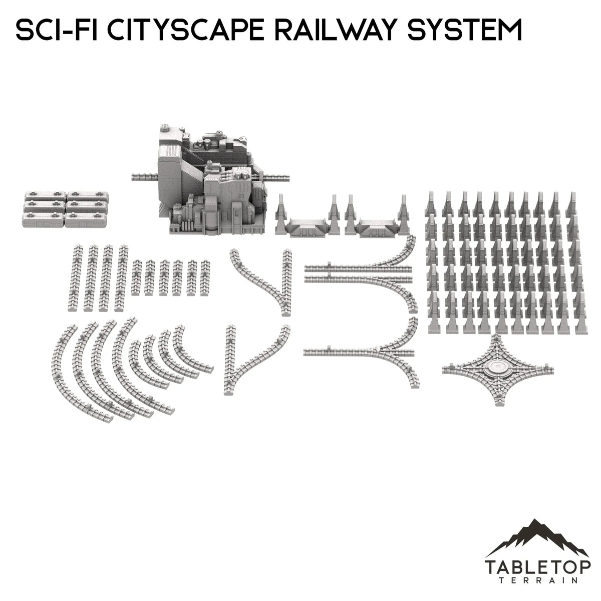 6mm Sci-Fi Cityscape Elevated Rail System