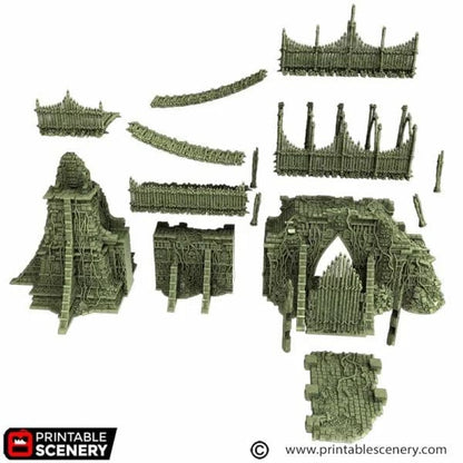 Bamboo Fort Walls - The Gloaming Swamp