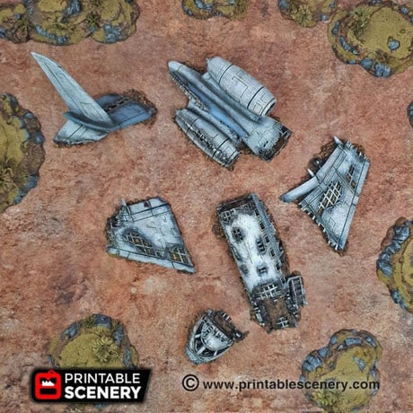 Crashed Airplane - Apocalyptic Terrain
