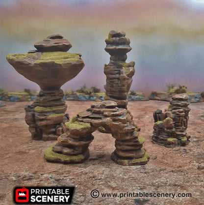 Desert Canyon Rocks - Scatter Terrain