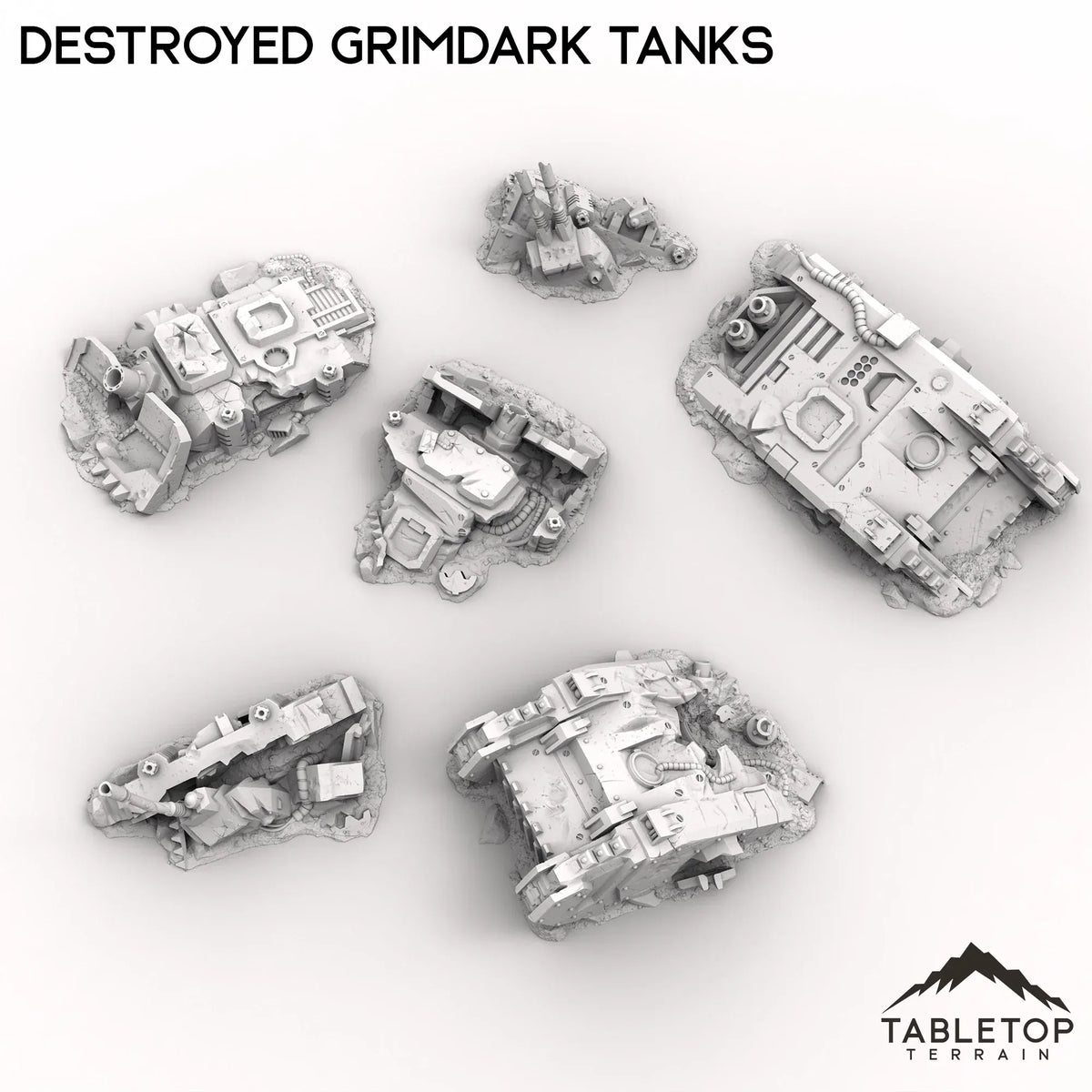 Destroyed Grimdark Tanks