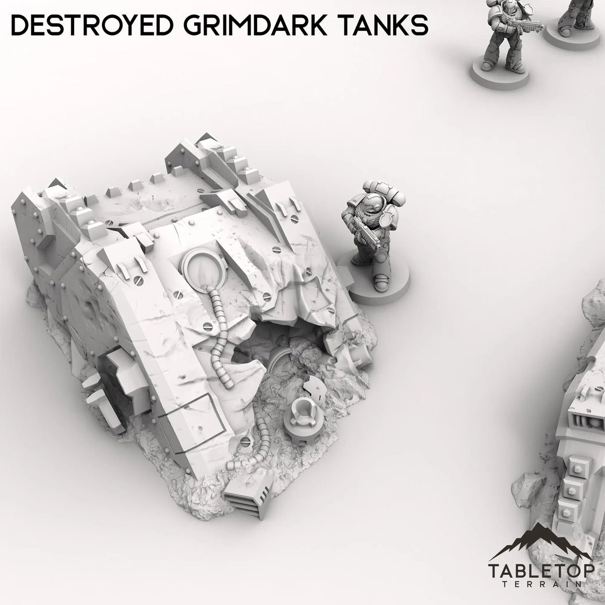 Destroyed Grimdark Tanks