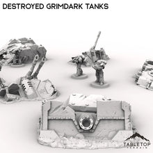 Destroyed Grimdark Tanks