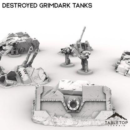 Destroyed Grimdark Tanks