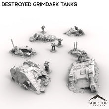 Destroyed Grimdark Tanks