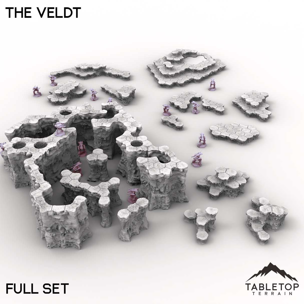 HEXTECH The Veldt Map Hill Sets-6mm