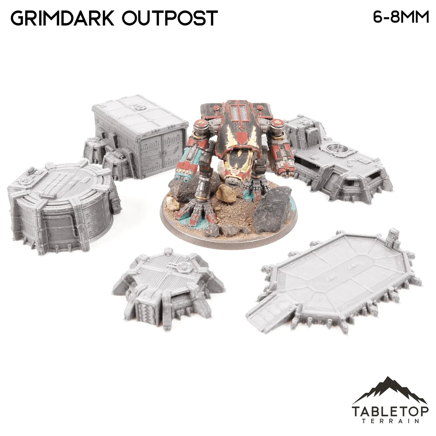 Grimdark Outpost 8mm Small Scale Terrain Pack