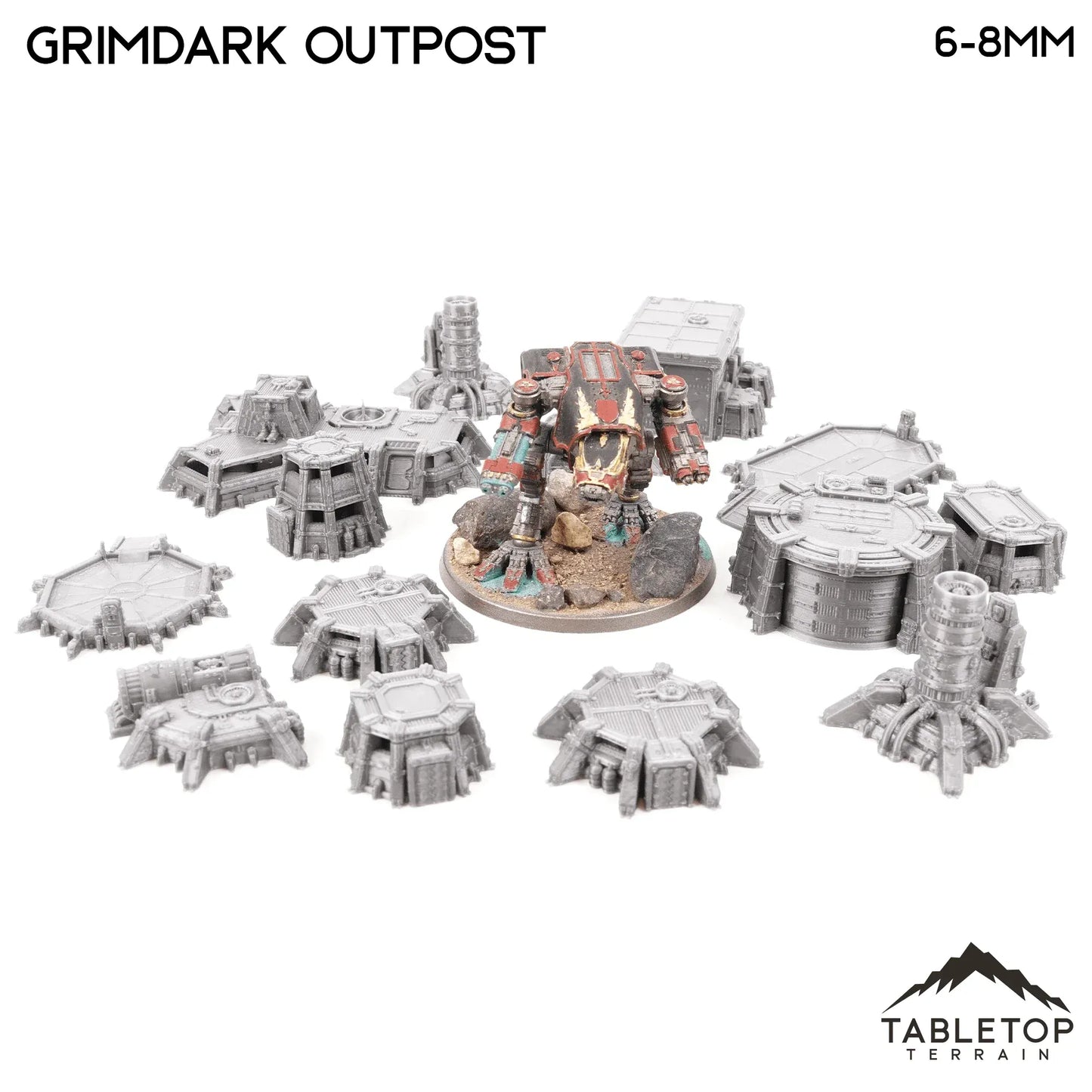 Grimdark Outpost 8mm Small Scale Terrain Pack