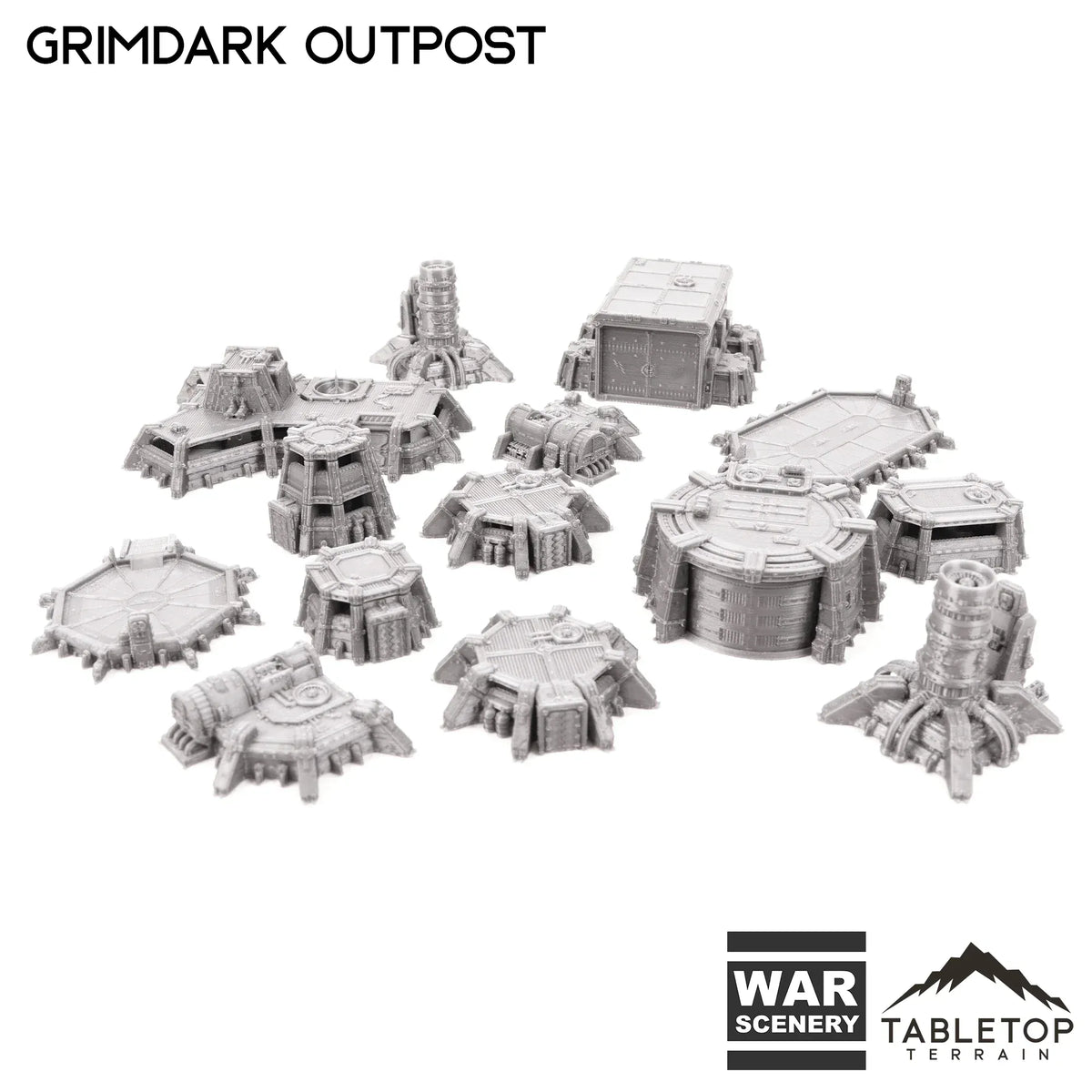 Grimdark Outpost 8mm Small Scale Terrain Pack