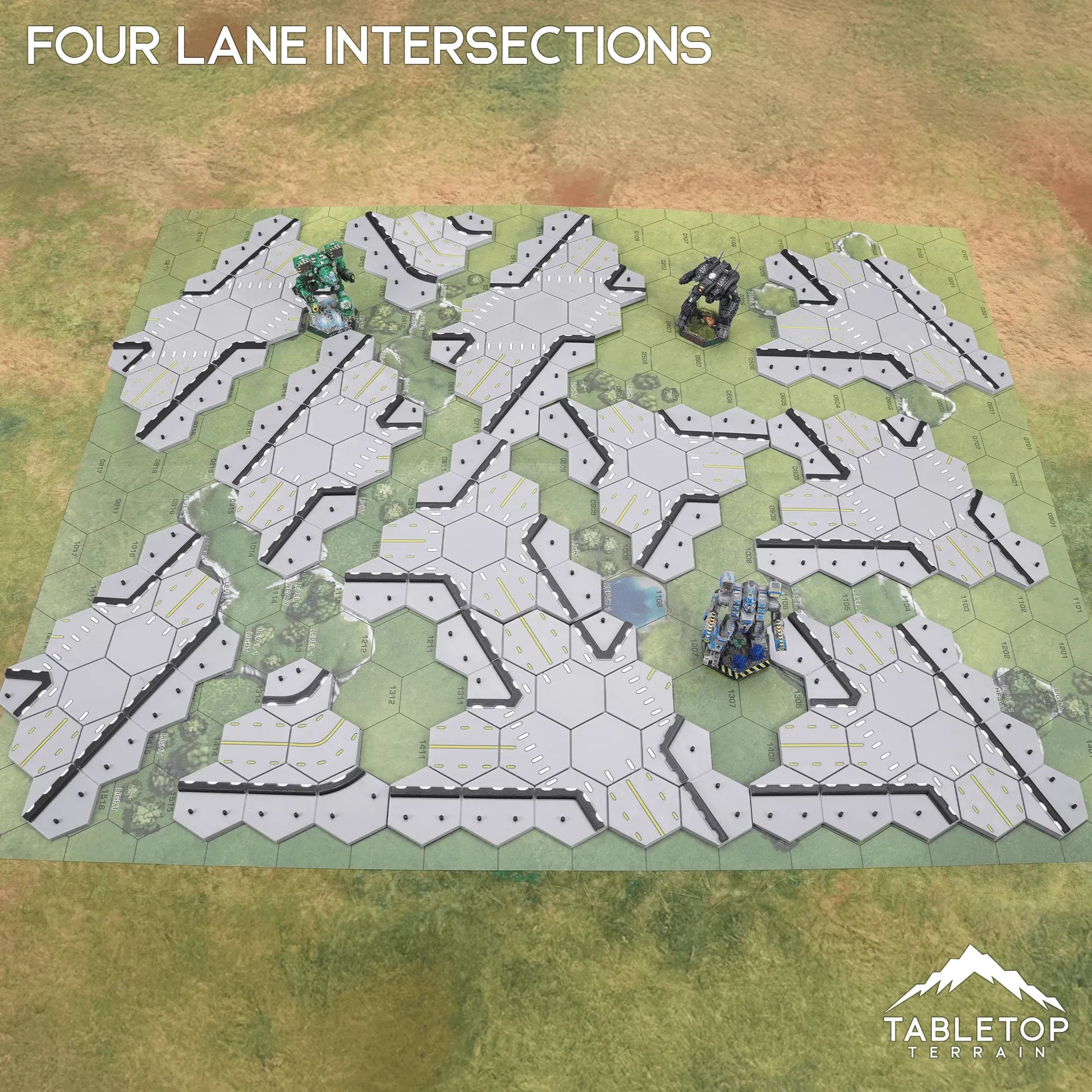 HEXTECH Four Lane Intersections Bundle – Wargame Portal