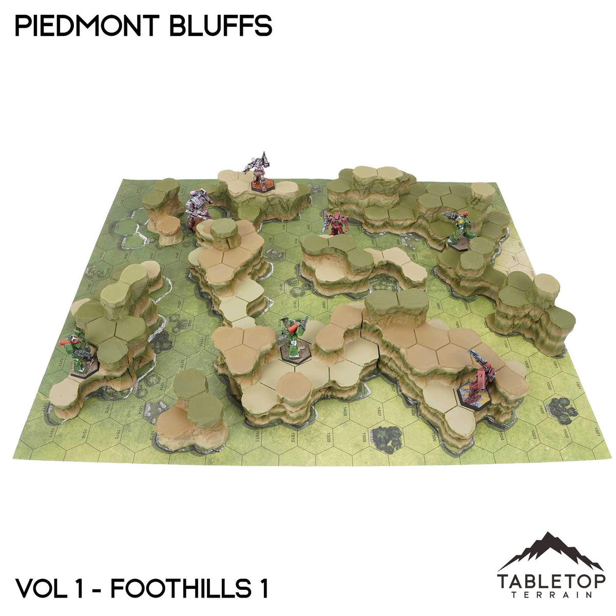 HEXTECH Piedmont Bluffs Map Hill Set - 6mm