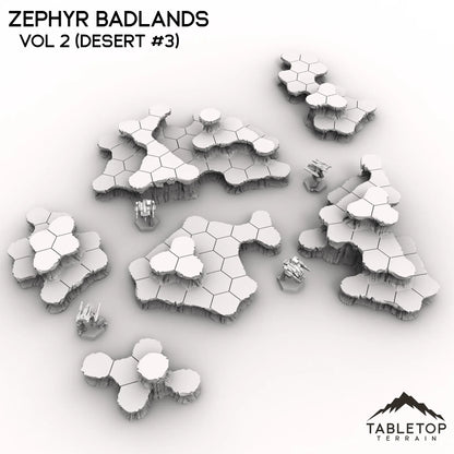 HEXTECH Zephyr Badlands Map Hill Sets - 6mm