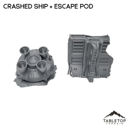 Massa'Dun Crashed Ship + Escape Pod