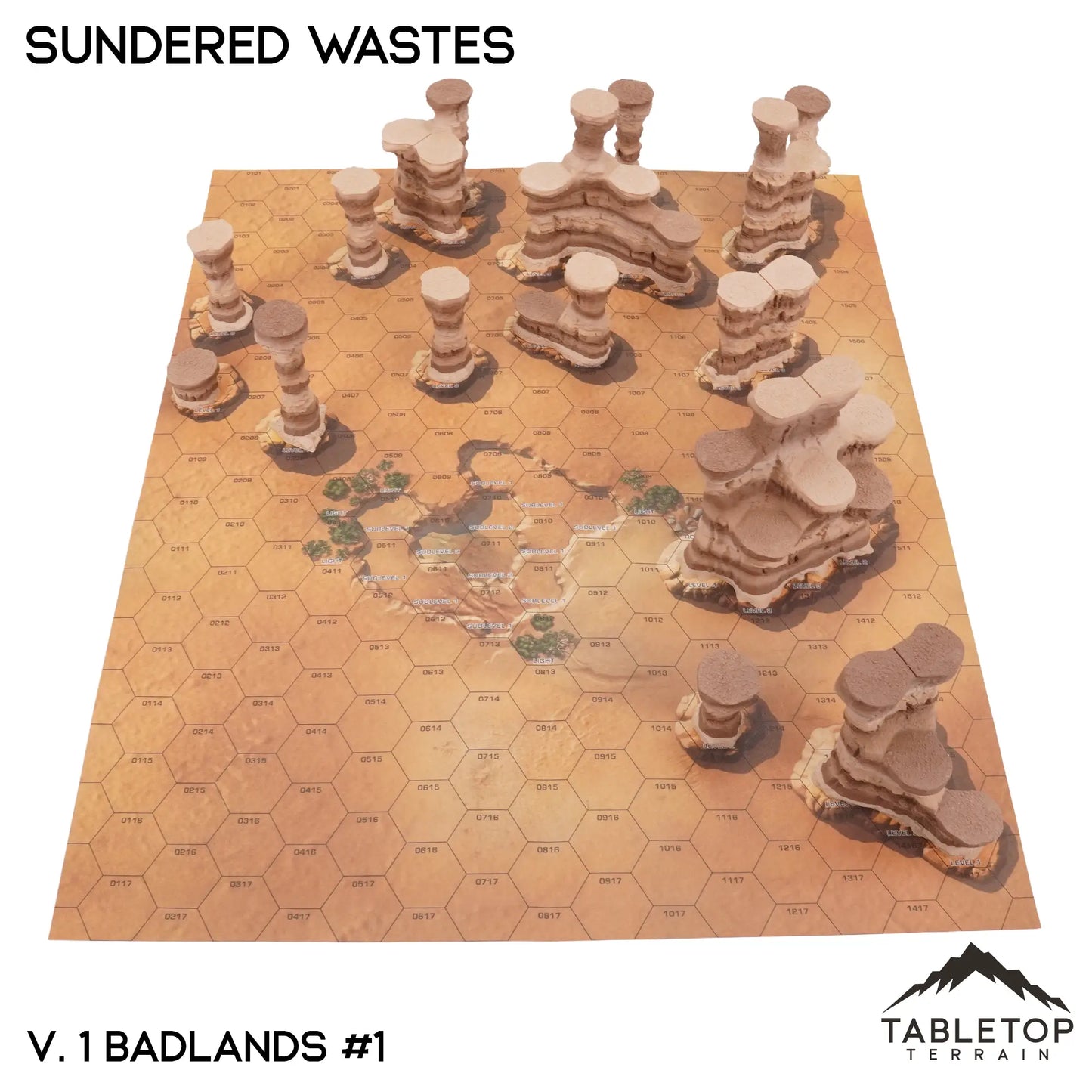 HEXTECH Sundered Wastes Map Hill Sets - 6mm