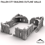 Fallen City Building Outline Walls
