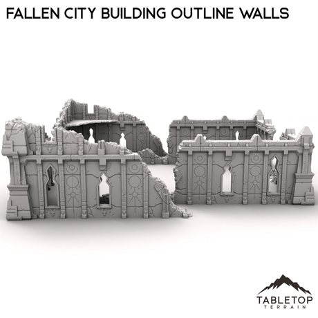 Fallen City Building Outline Walls