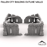 Fallen City Building Outline Walls