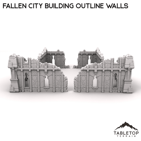 Fallen City Building Outline Walls