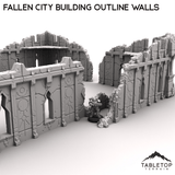Fallen City Building Outline Walls