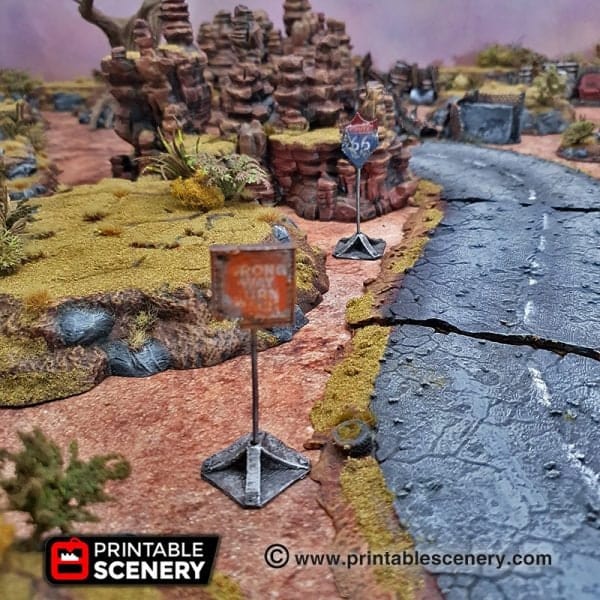 Ruined Billboards and Signs - Apocalyptic Terrain