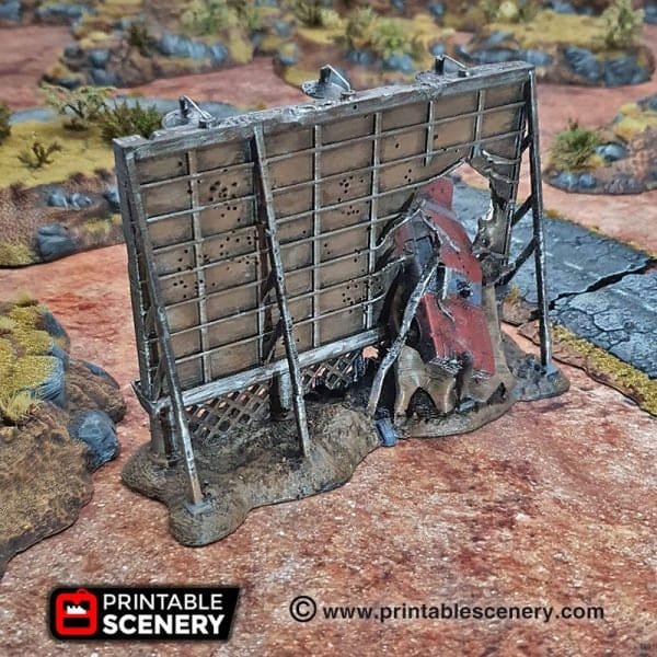 Ruined Billboards and Signs - Apocalyptic Terrain