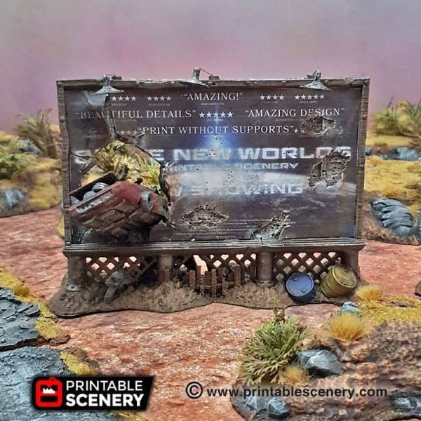 Ruined Billboards and Signs - Apocalyptic Terrain