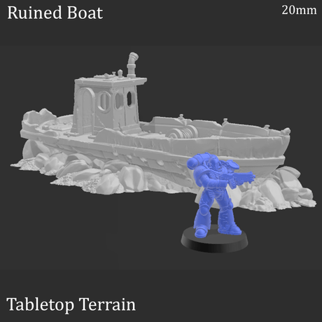 Ruined Boat - Apocalyptic Terrain