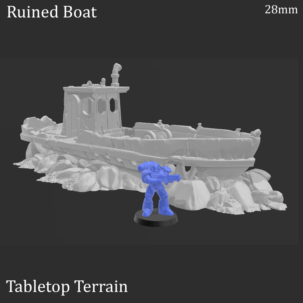 Ruined Boat - Apocalyptic Terrain