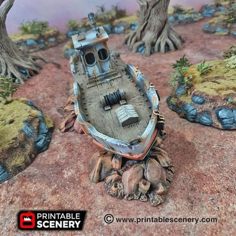 Ruined Boat - Apocalyptic Terrain