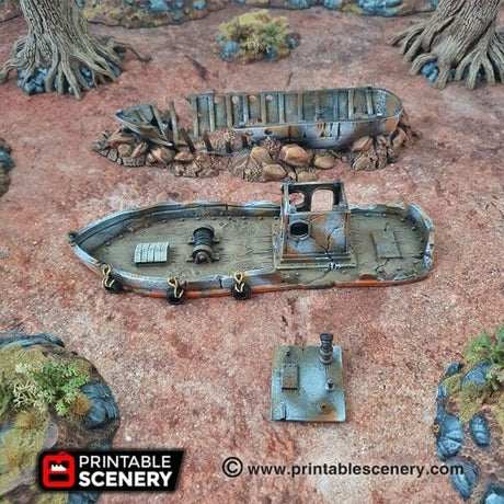 Ruined Boat - Apocalyptic Terrain