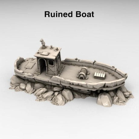 Ruined Boat - Apocalyptic Terrain