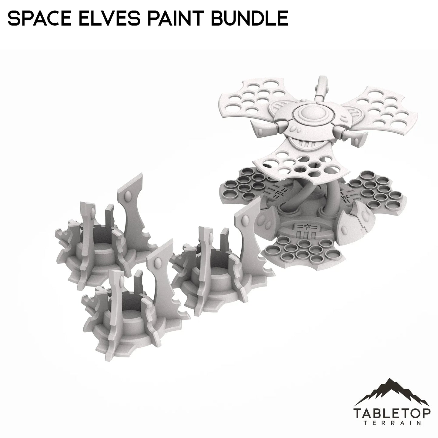 Space Elves Paint Bundle - Pot and Brush Holders