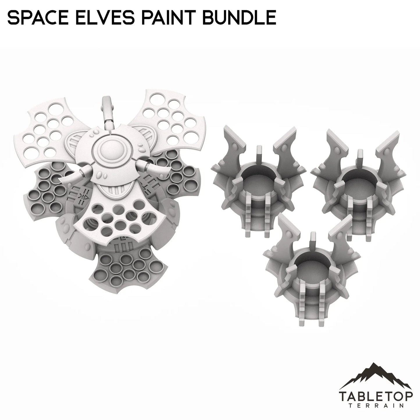 Space Elves Paint Bundle - Pot and Brush Holders