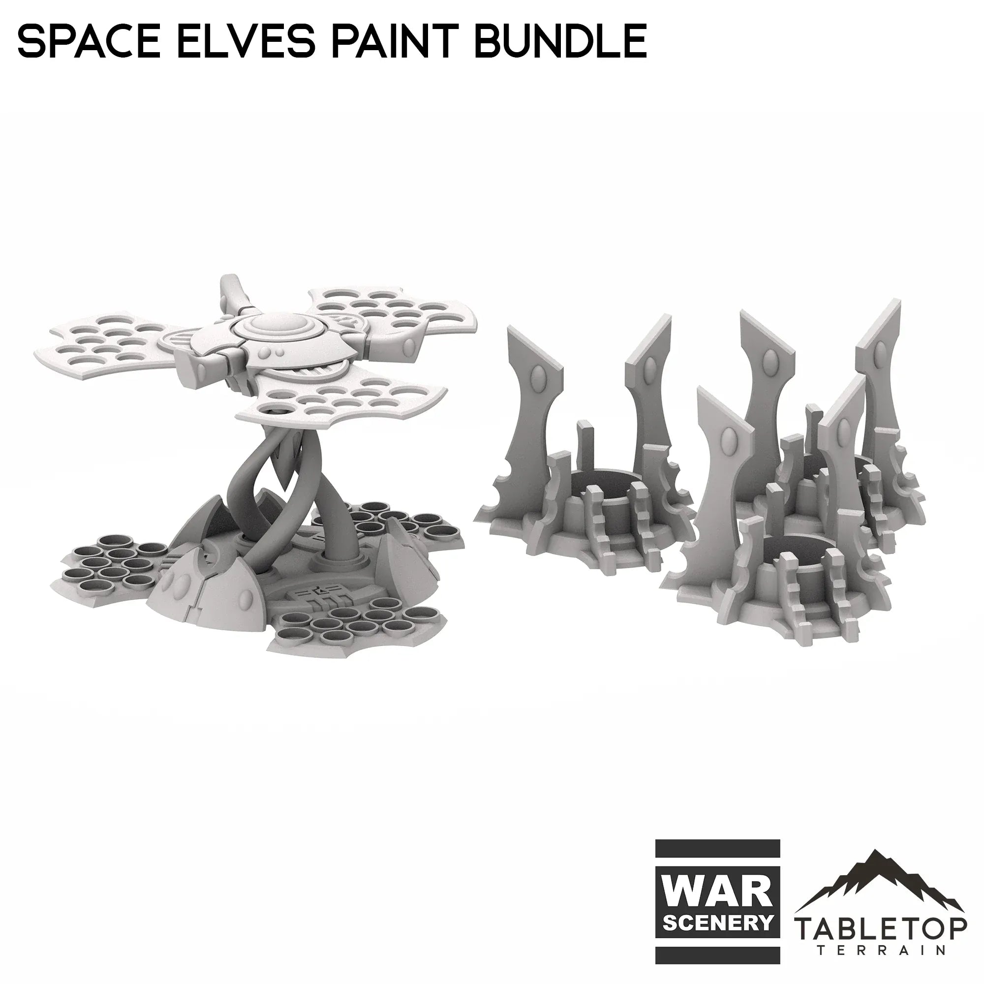 Space Elves Paint Bundle - Pot and Brush Holders