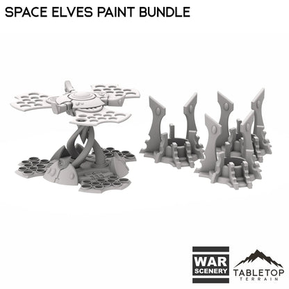 Space Elves Paint Bundle - Pot and Brush Holders