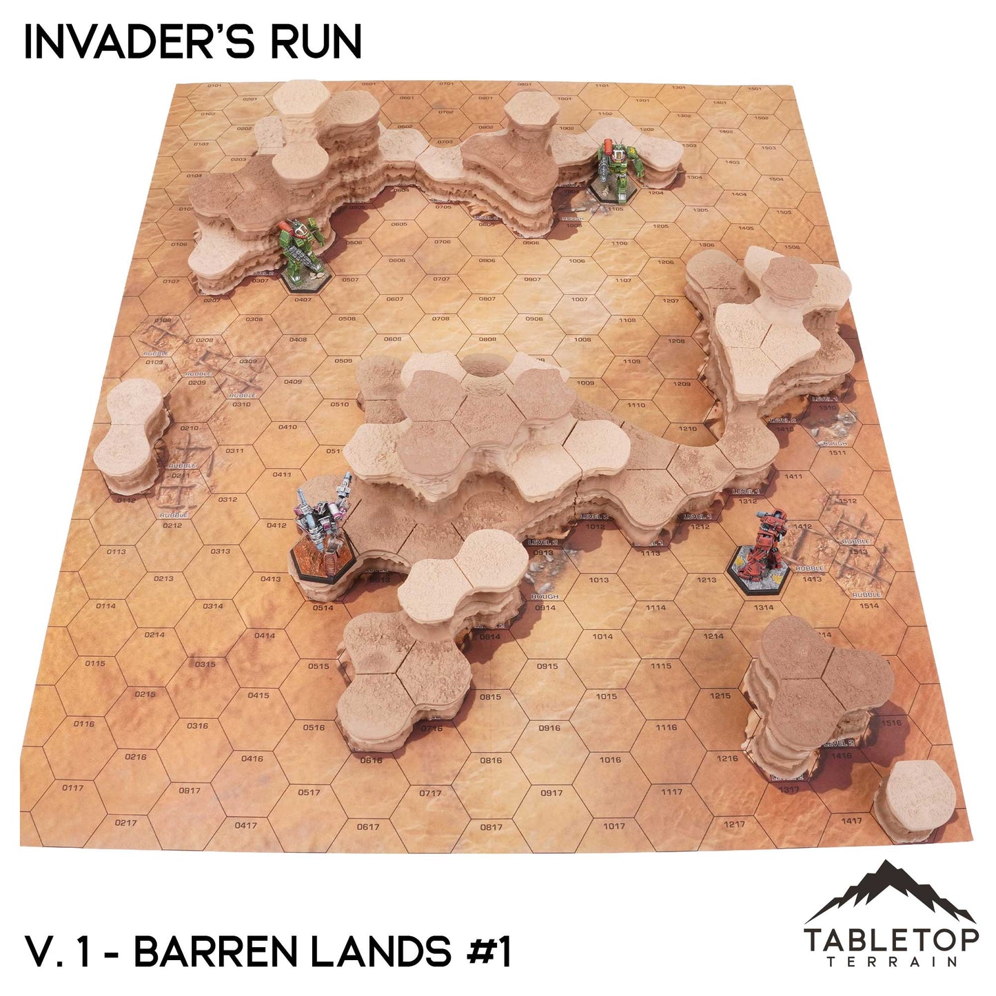 HEXTECH Invader's Run Map Hill Sets - 6mm