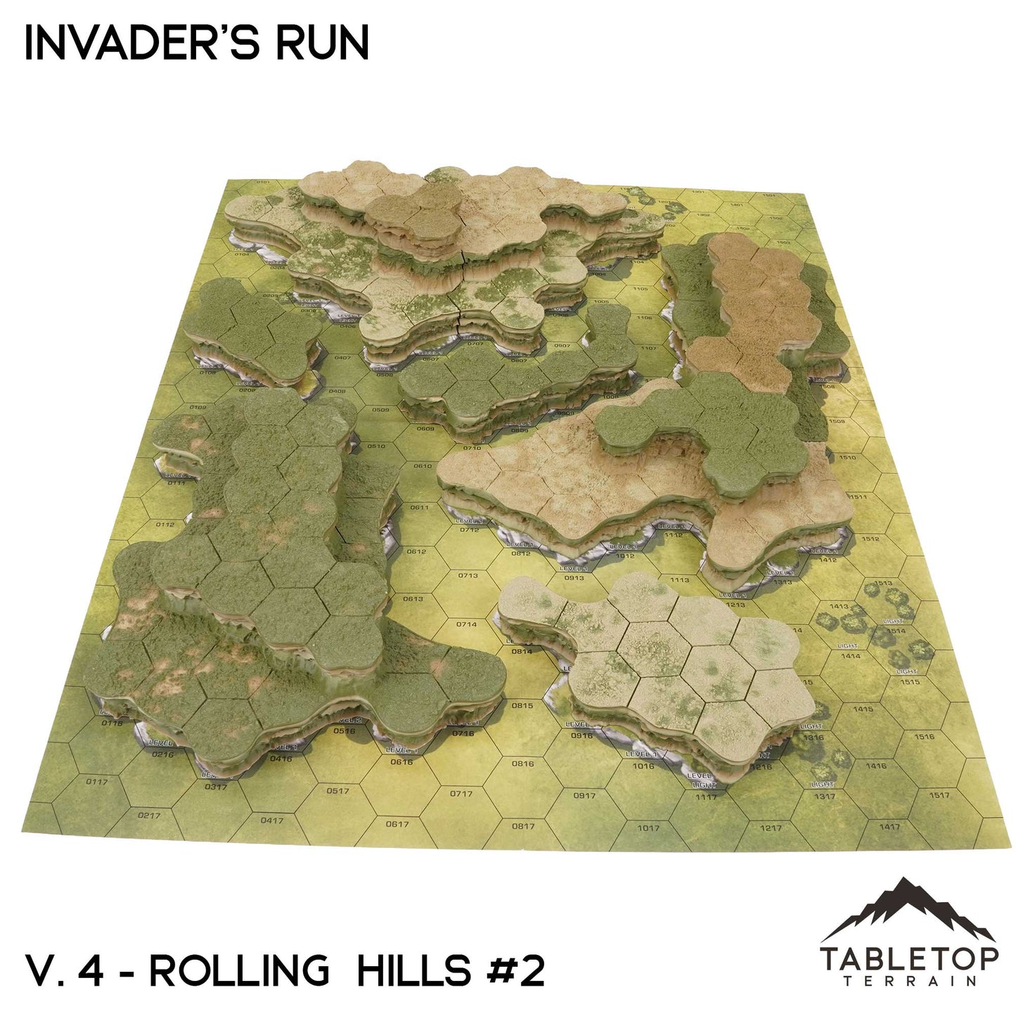 HEXTECH Invader's Run Map Hill Sets - 6mm