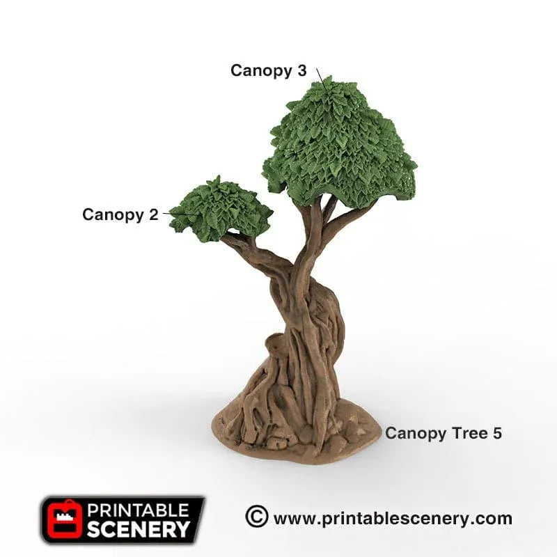 Gnarly Trees with Canopies - Scatter Terrain