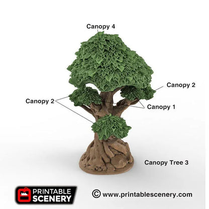 Gnarly Trees with Canopies - Scatter Terrain